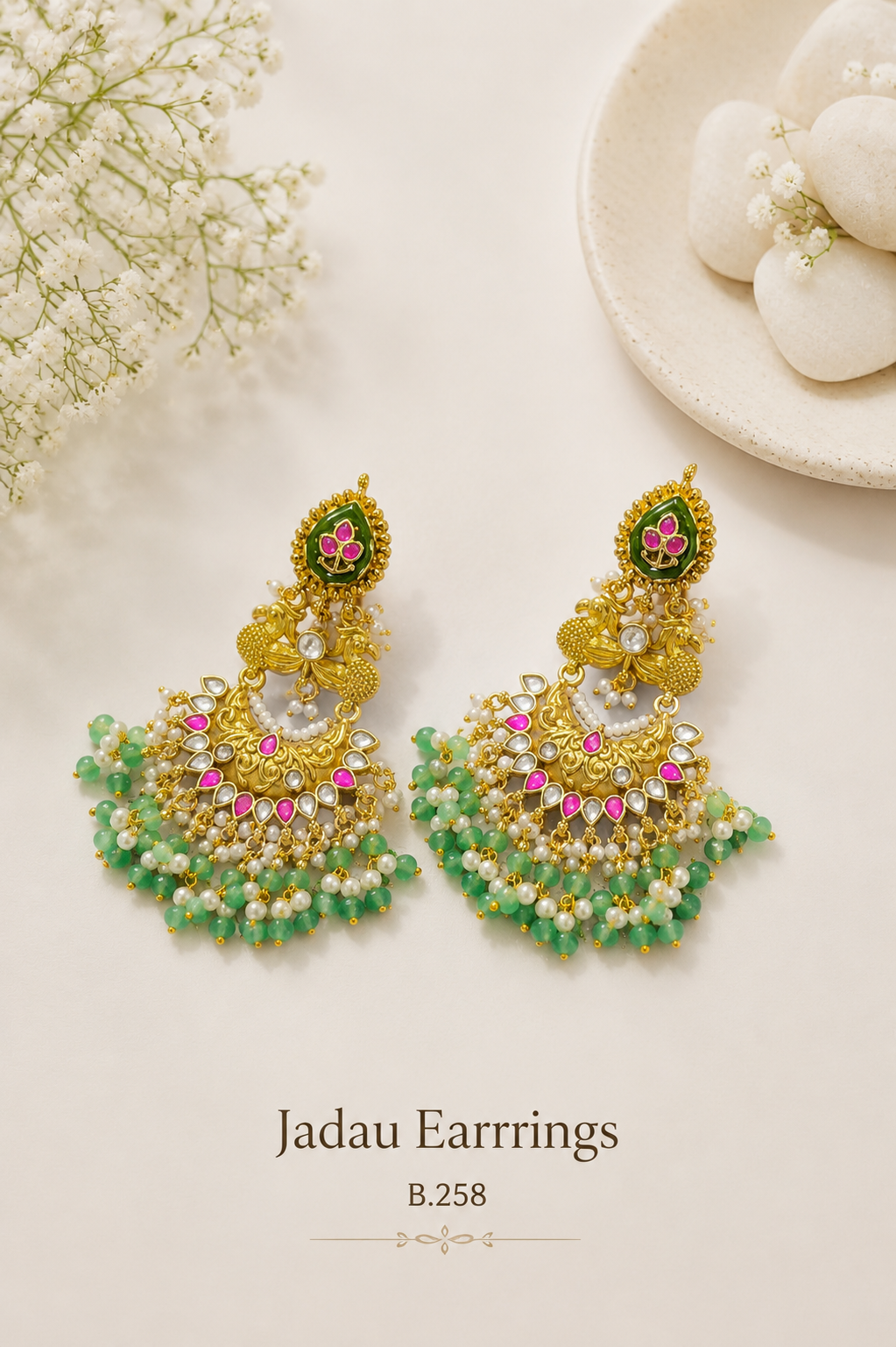 Pachi Kundan/ Jadau Earrings