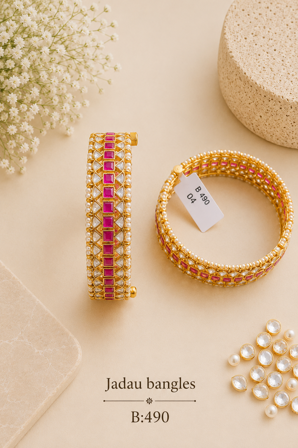 Pachi Kundan/Jadau Bangles