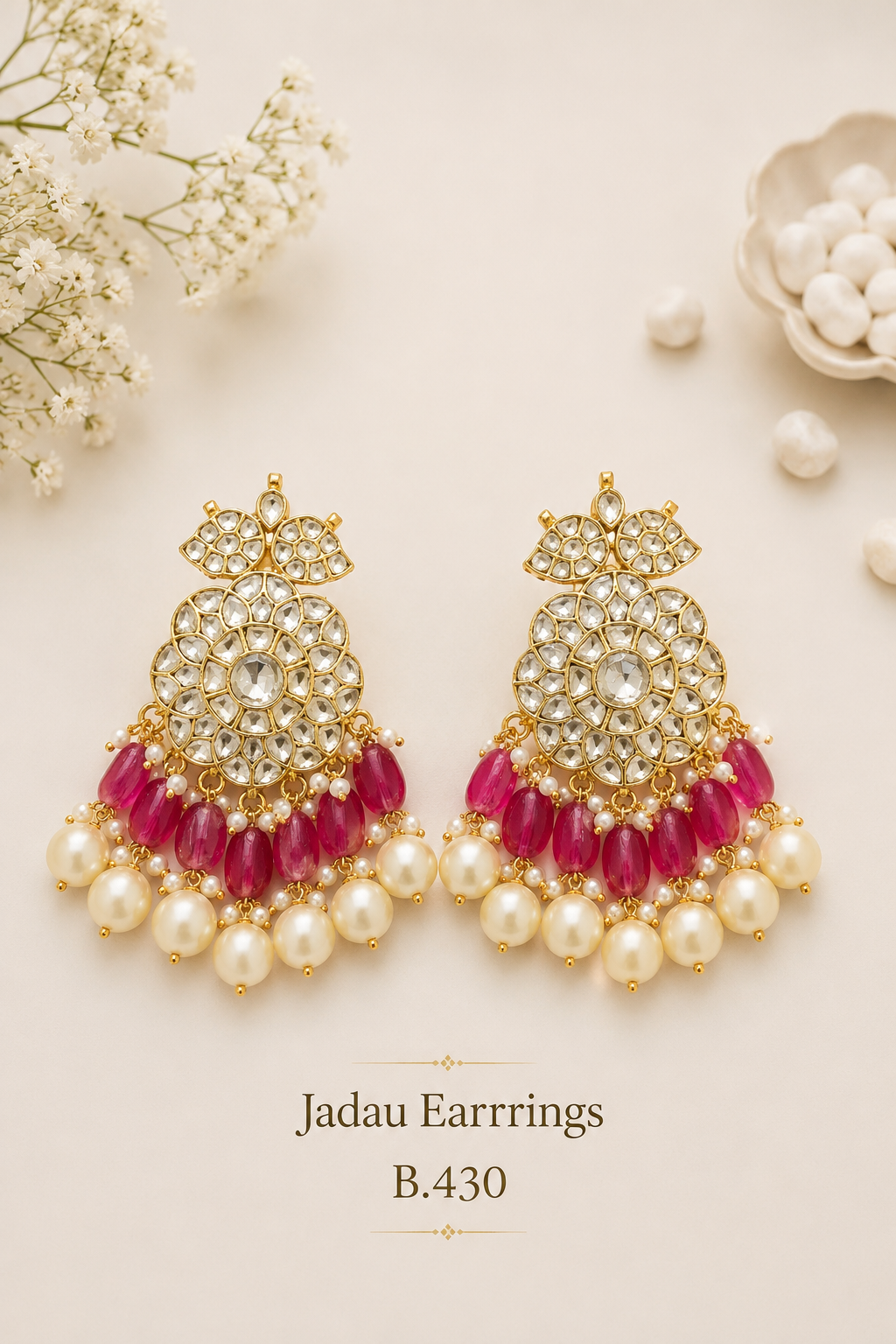 Pachi Kundan/ Jadau Earrings