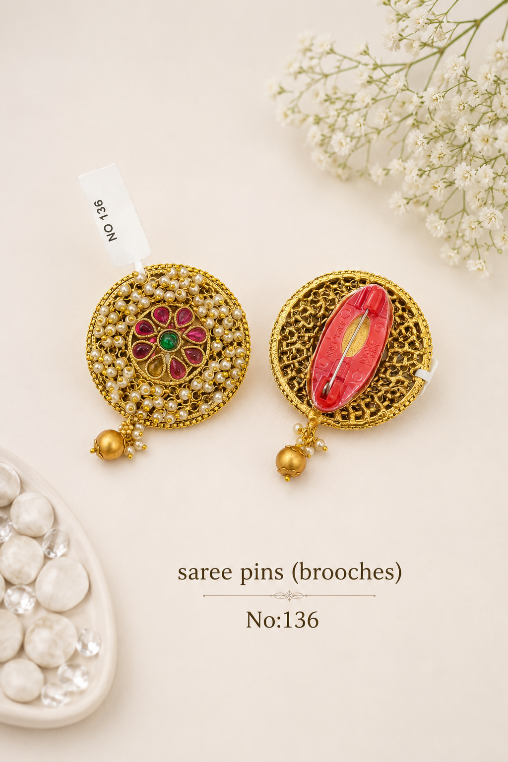 Antique Saree Pins [Brooches]