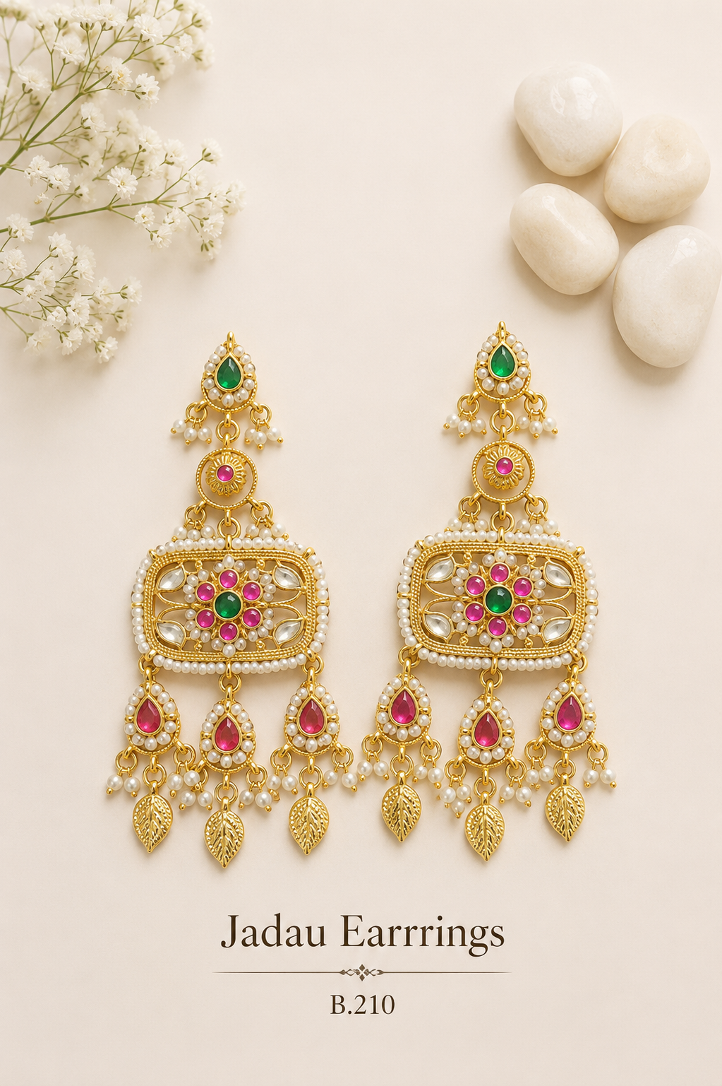 Pachi Kundan/ Jadau Earrings
