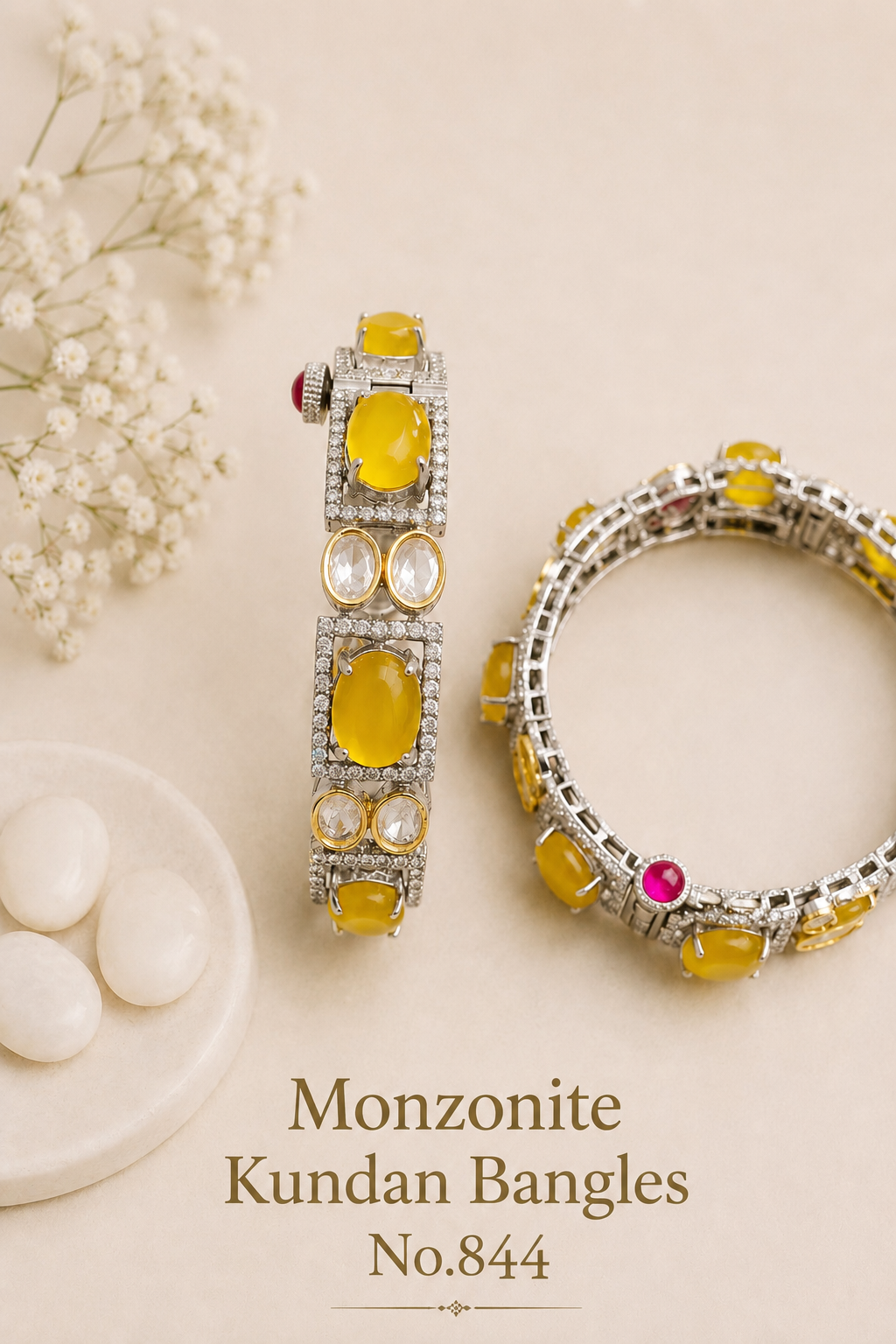 Monzonite Kundan Bangles
