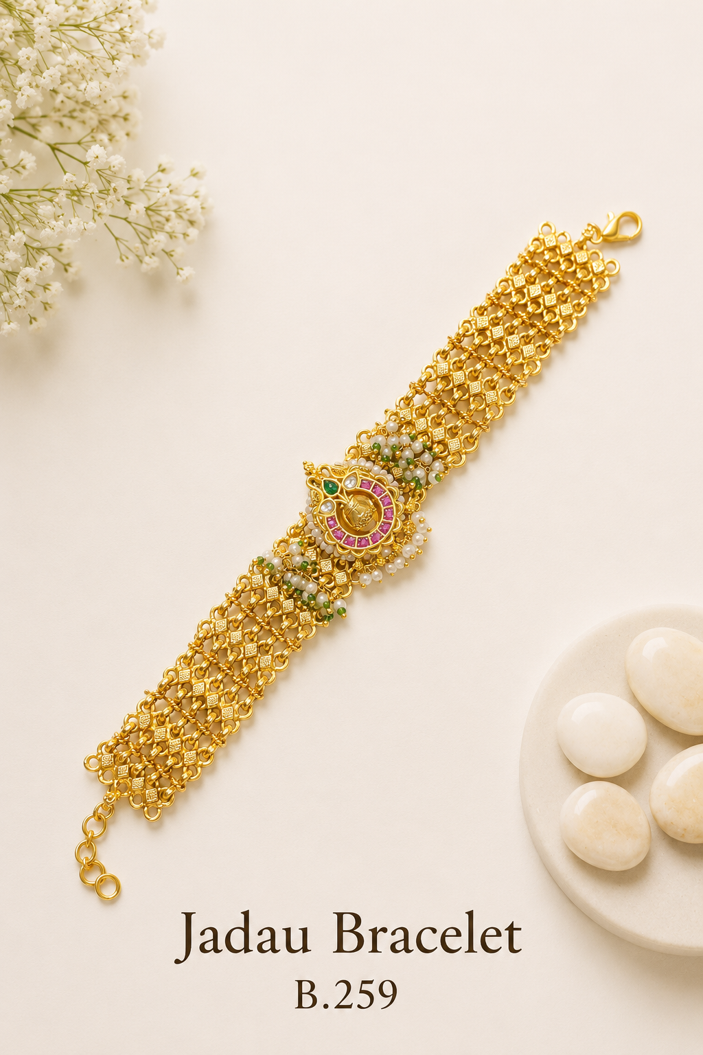 Pachi Kundan/Jadau Bracelet