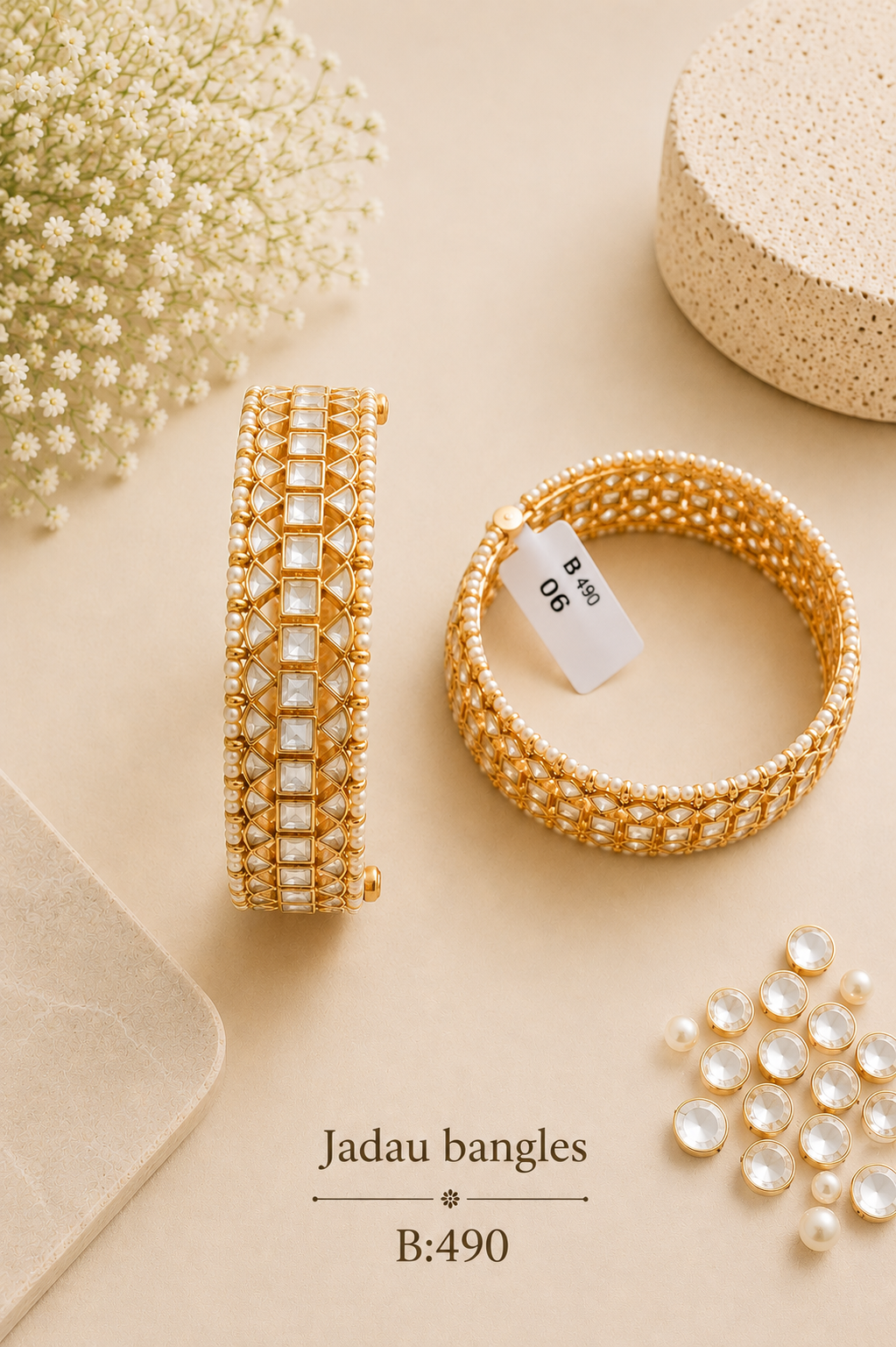 Pachi Kundan/Jadau Bangles