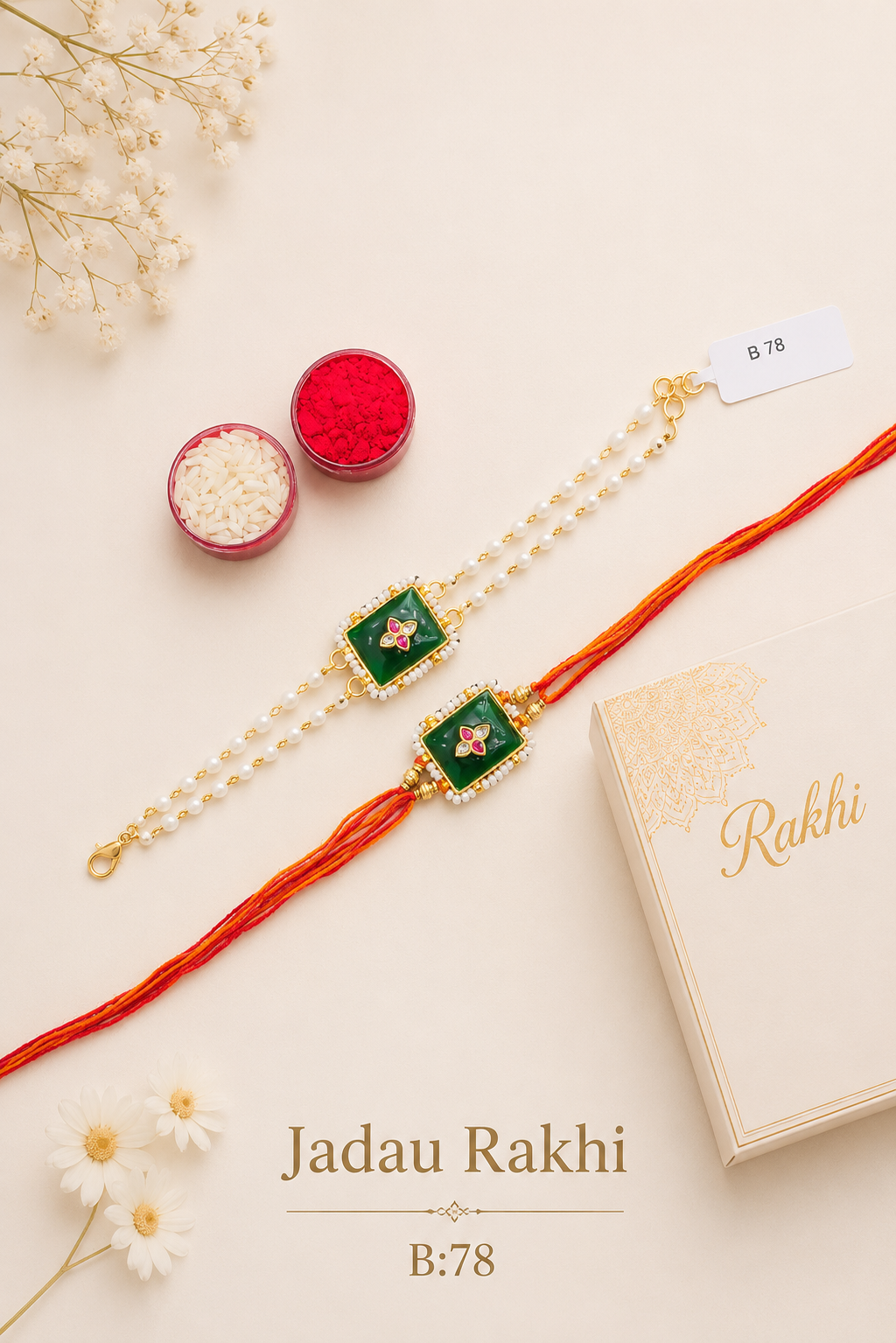 Pachi/Jadau Kundan Rakhi
