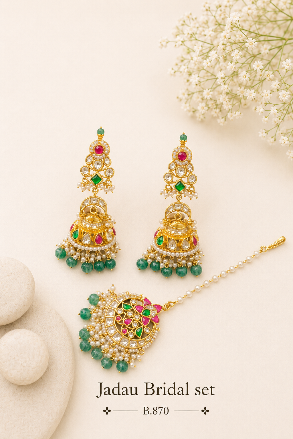 Pachi/ Jadau Kundan Bridal Set