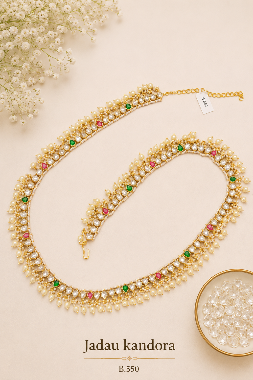 Pachi Kundan[Jadau Kundan] Kamar Belt