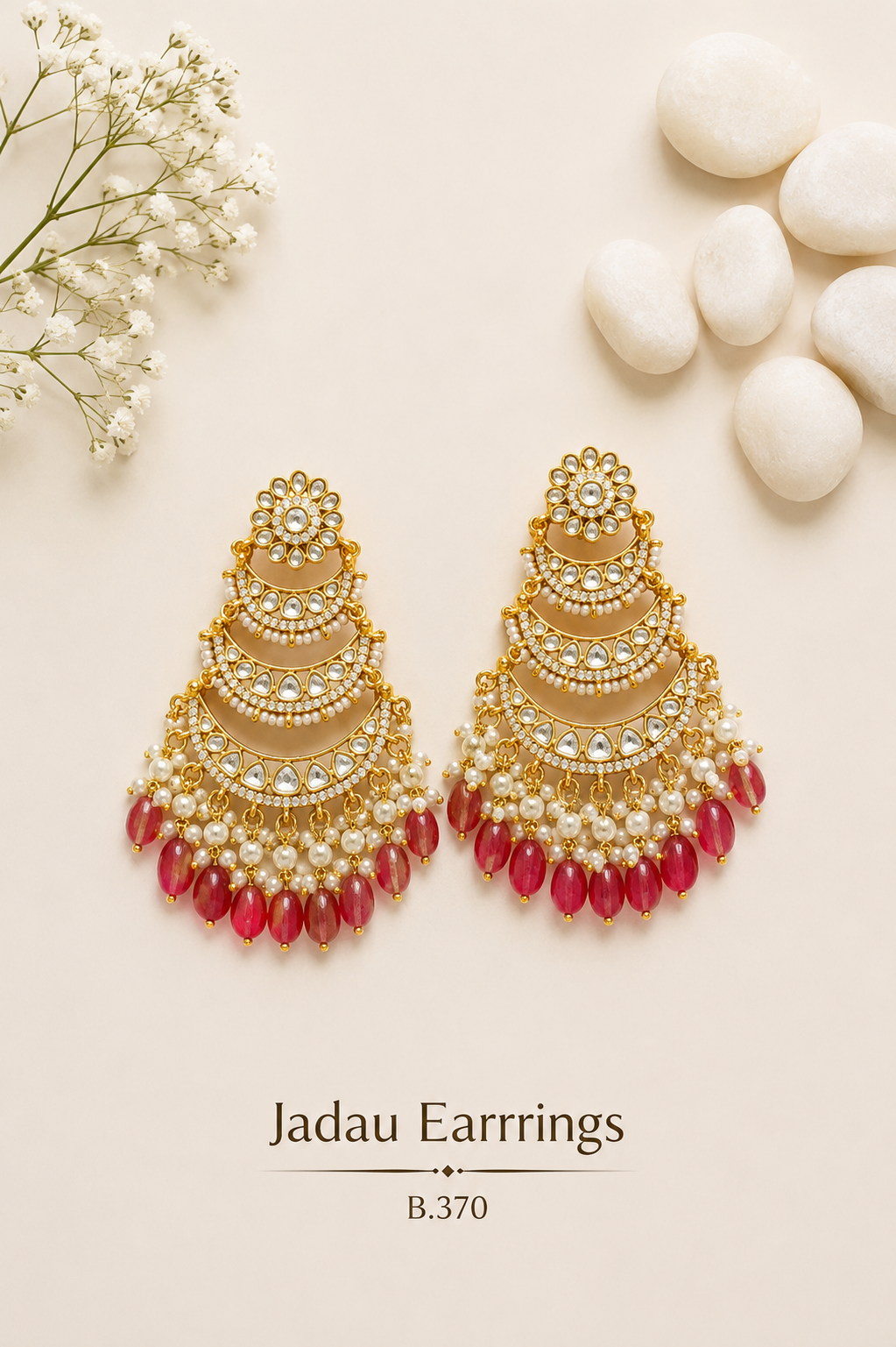 Pachi Kundan/ Jadau Earrings