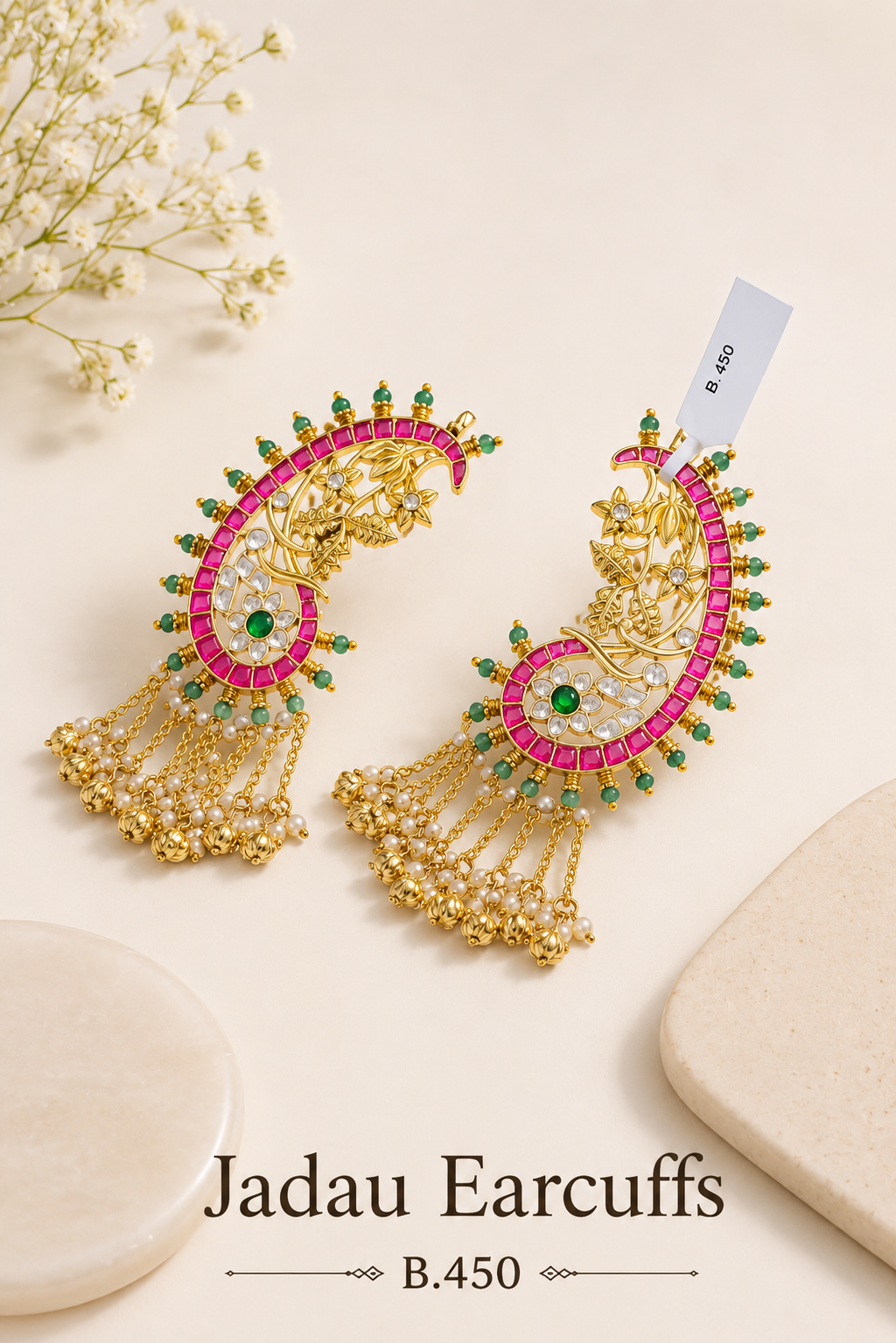 Pachi Kundan/ Jadau Earrings (Earcuffs)
