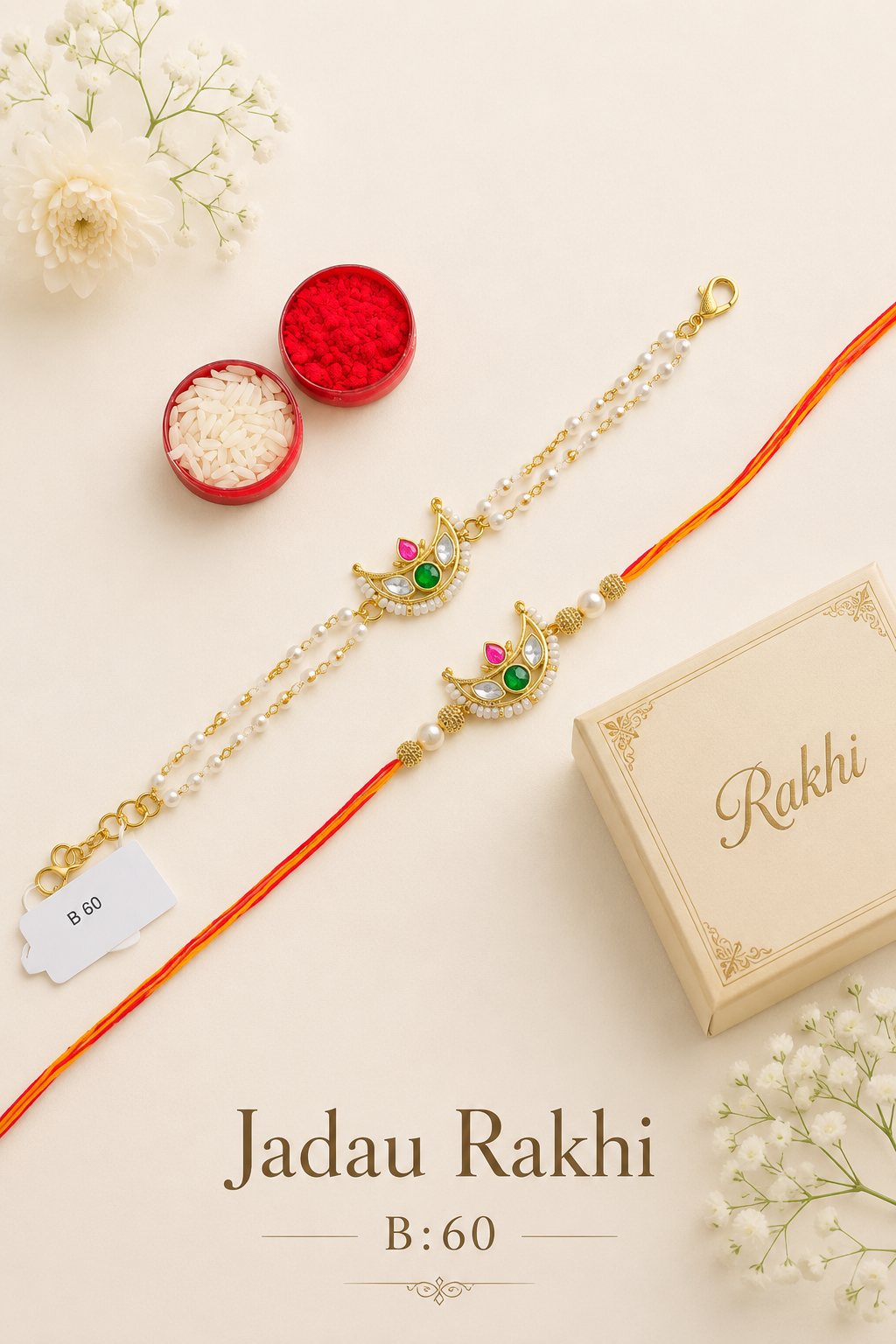 Pachi/Jadau Kundan Rakhi