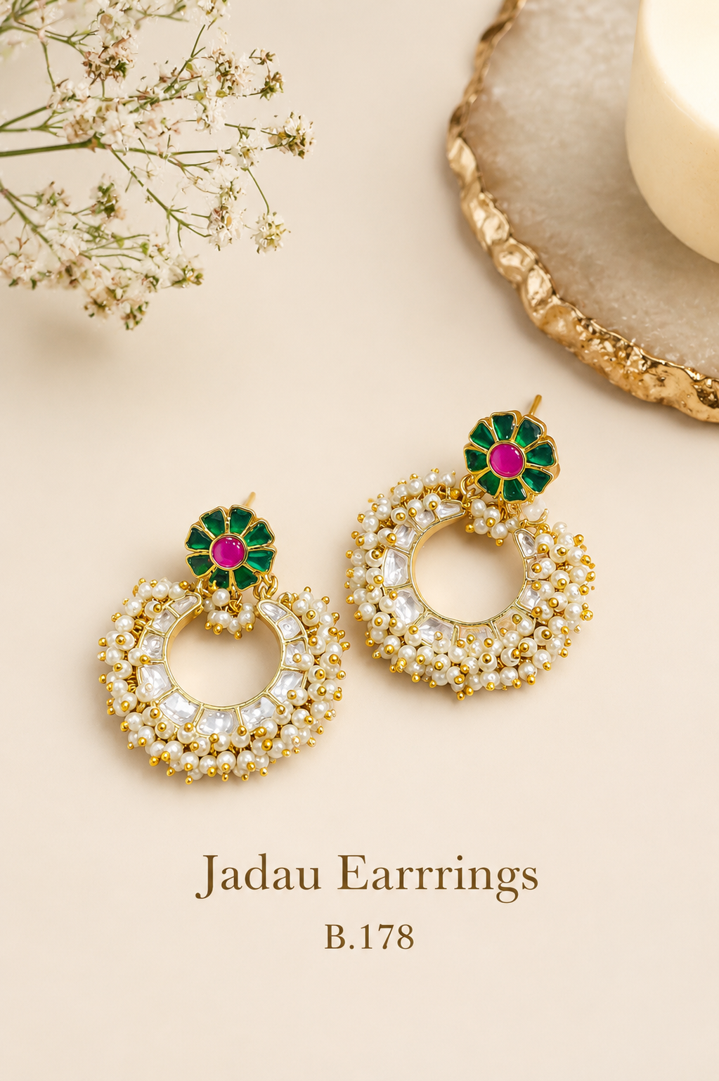 Pachi Kundan/ Jadau Earrings