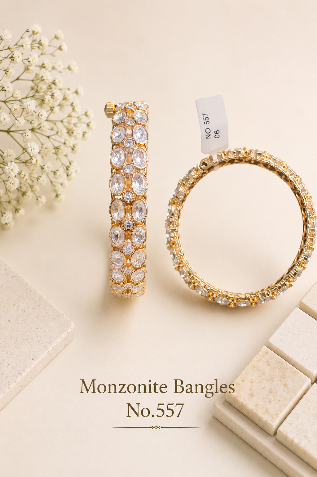 Monzonite Kundan Bangles