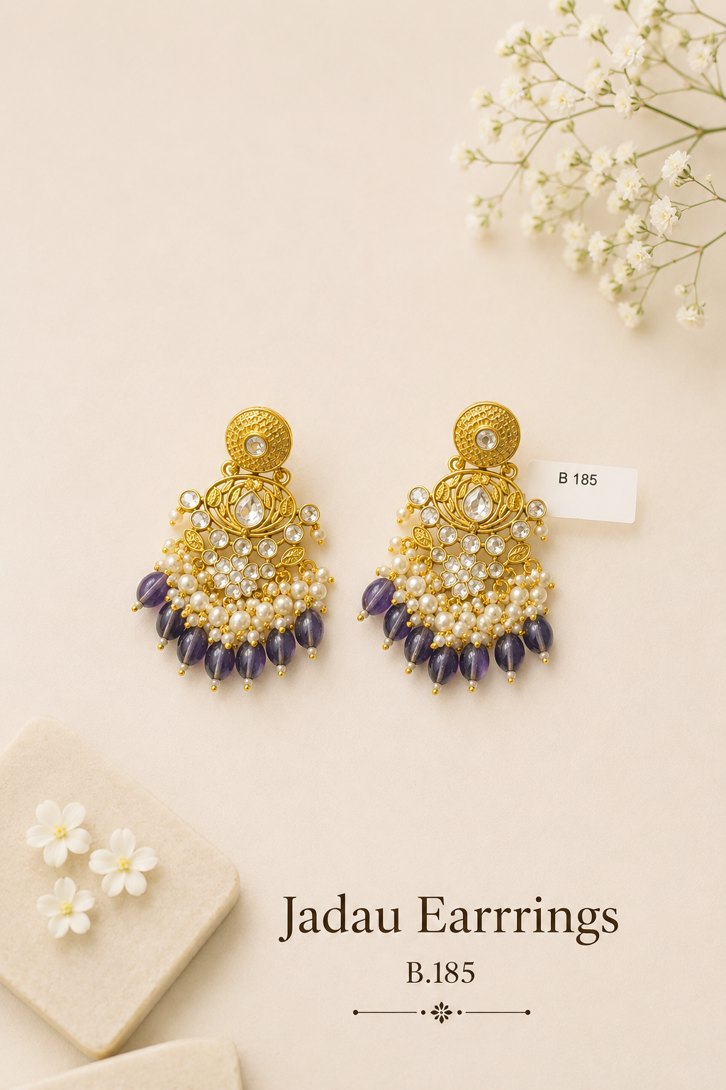 Pachi Kundan/ Jadau Earrings