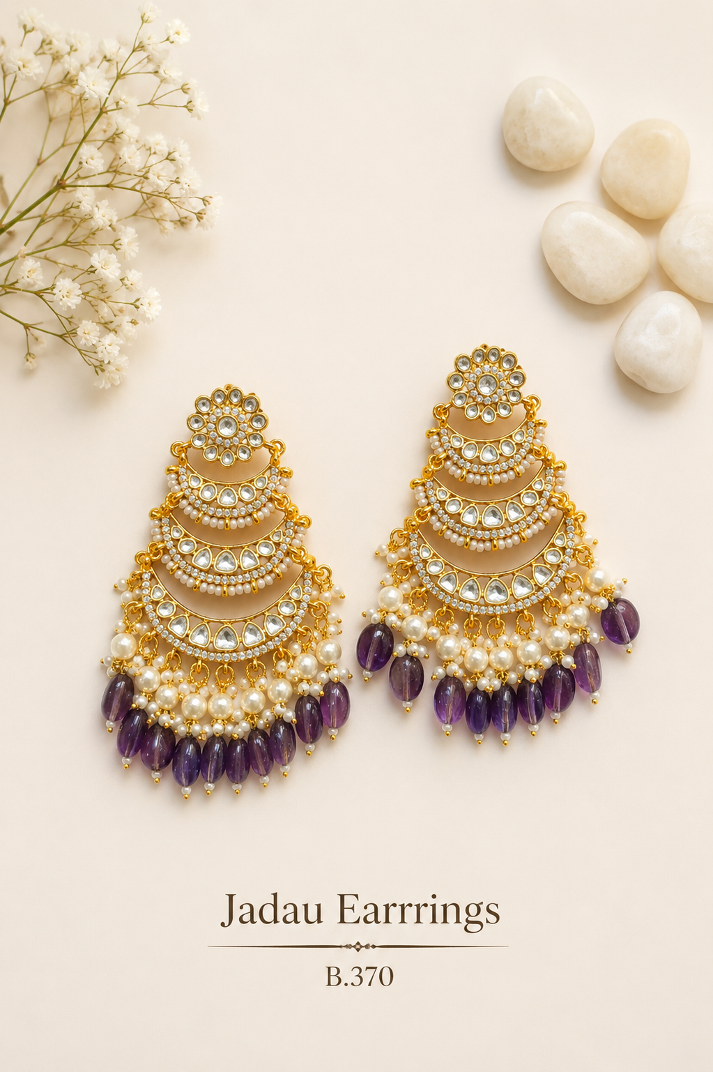 Pachi Kundan/ Jadau Earrings