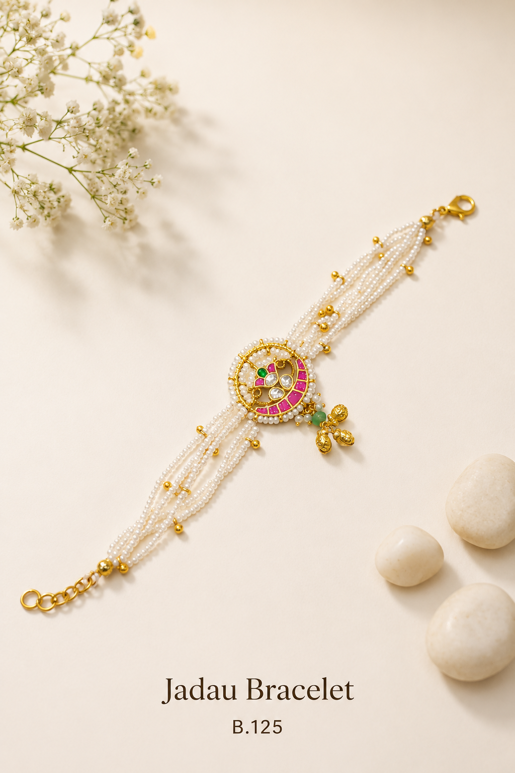 Pachi Kundan/Jadau Bracelet