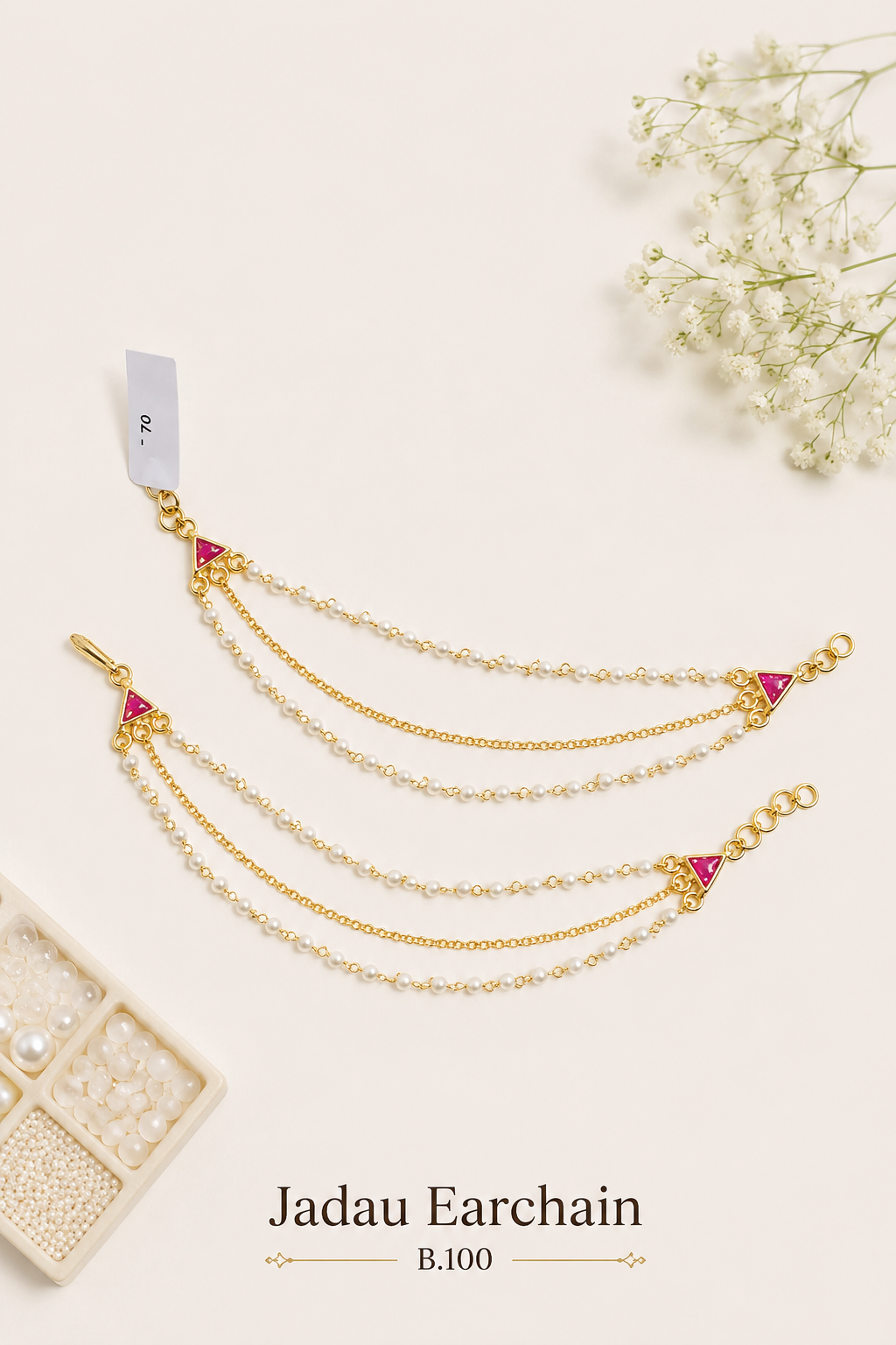 Pachi-Kundan/Jadau Earchain