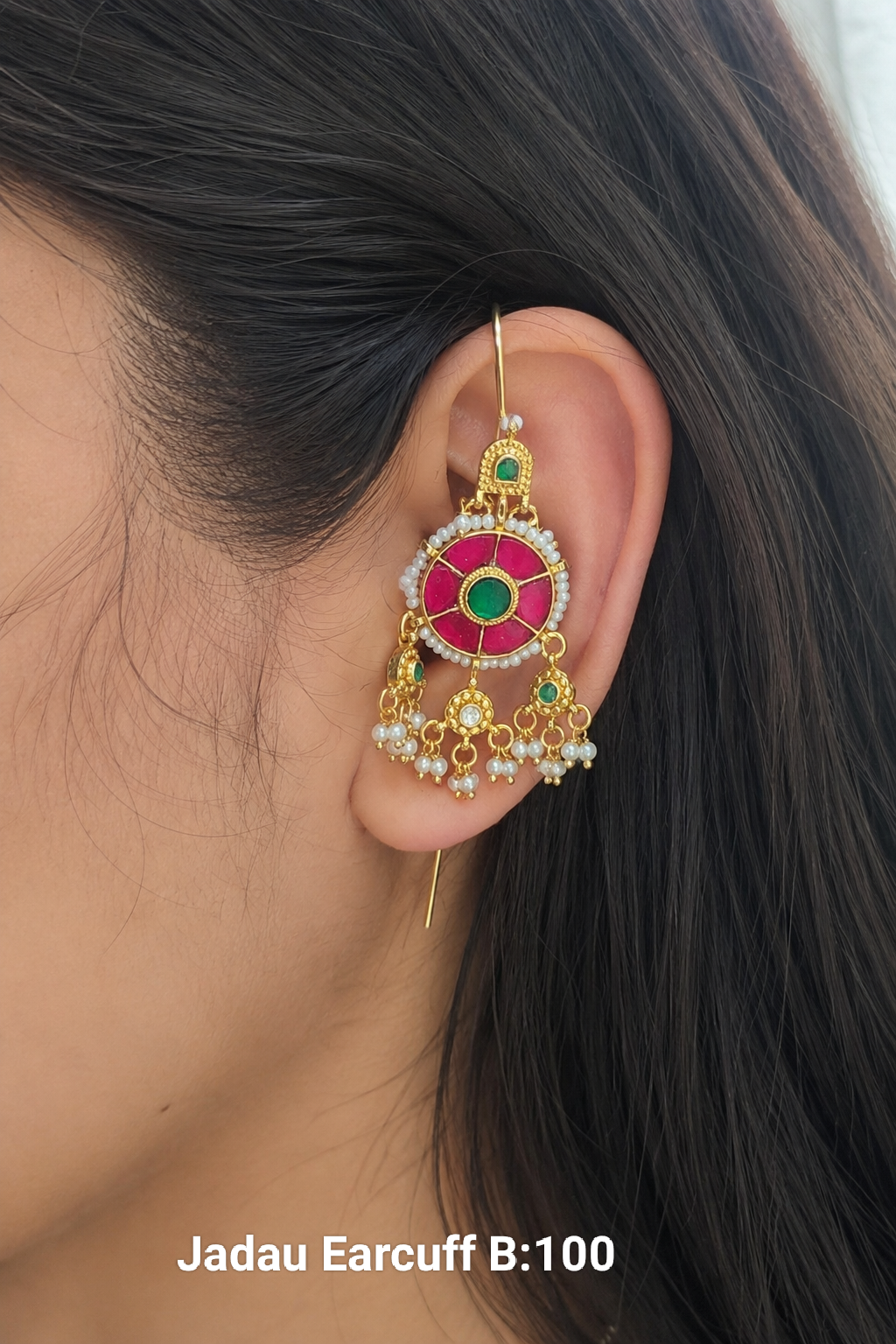 Pachi Kundan/ Jadau Earrings (Earcuffs)