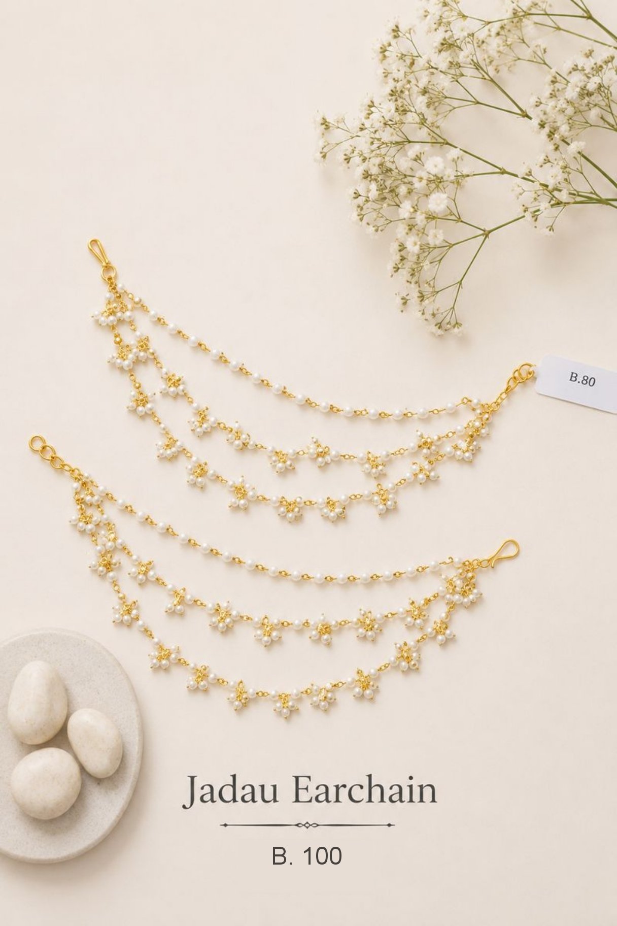 Pachi-Kundan/Jadau Earchain