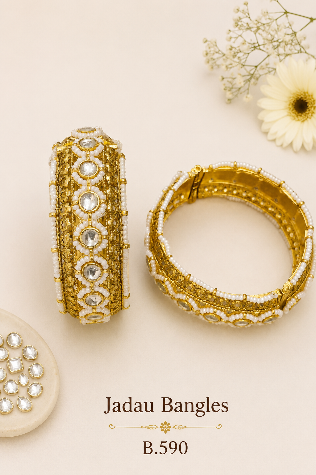 Pachi Kundan/Jadau Bangles