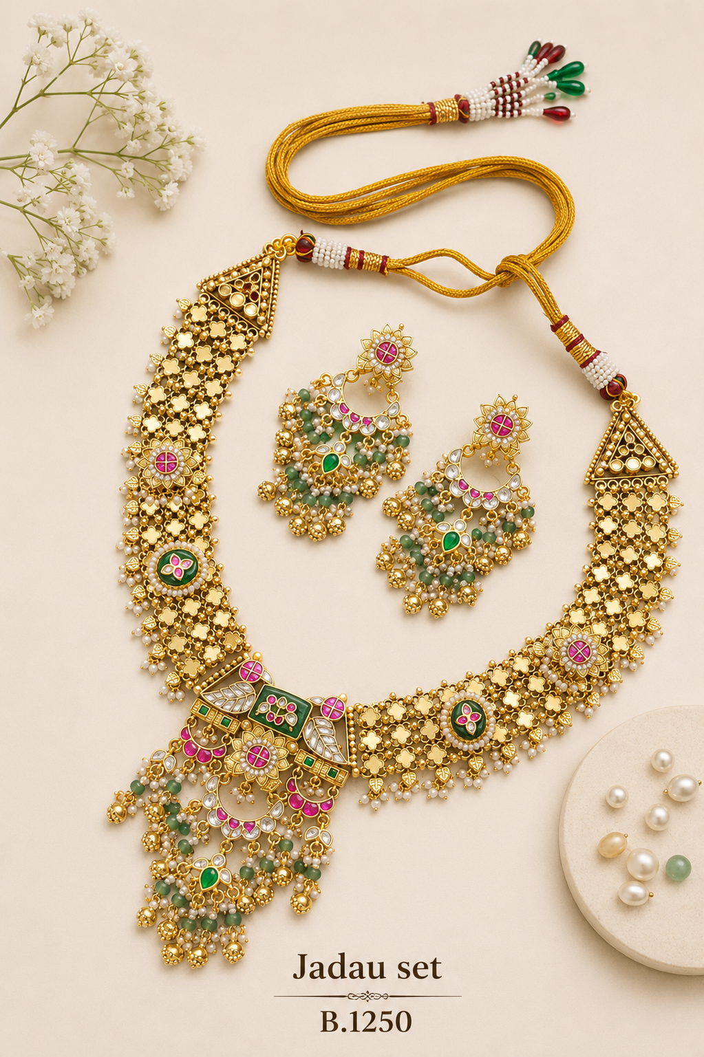 Pachi Kundan/ Jadau Bridal set