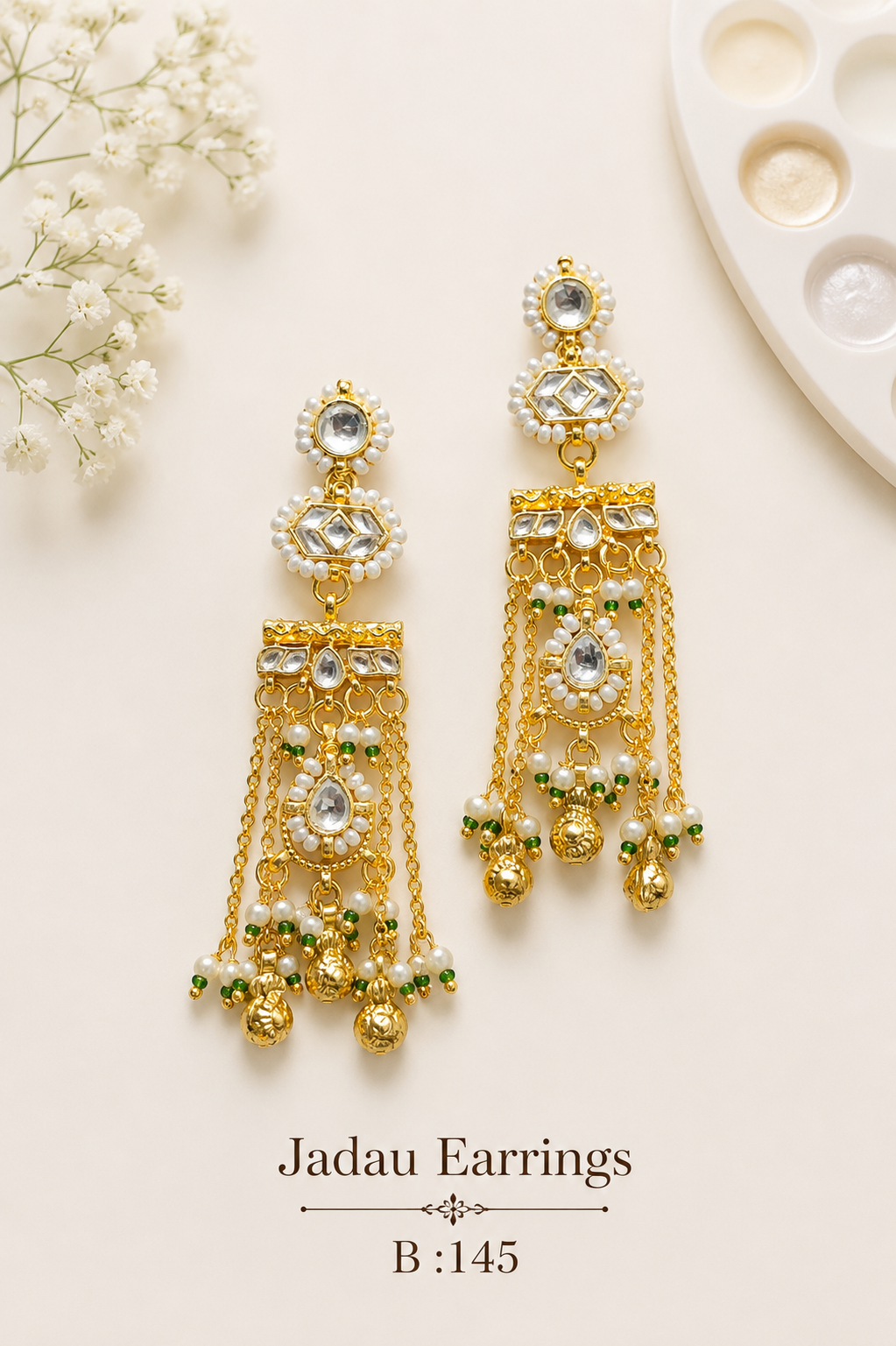 Pachi Kundan/ Jadau Earrings