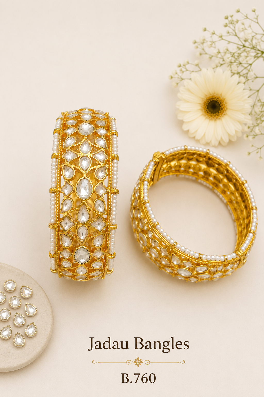 Pachi Kundan/Jadau Bangles