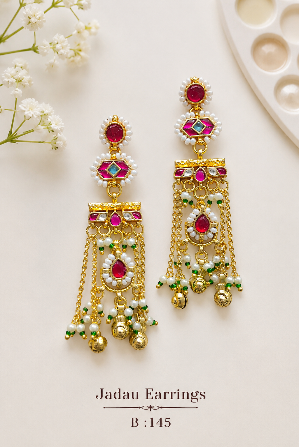 Pachi Kundan/ Jadau Earrings