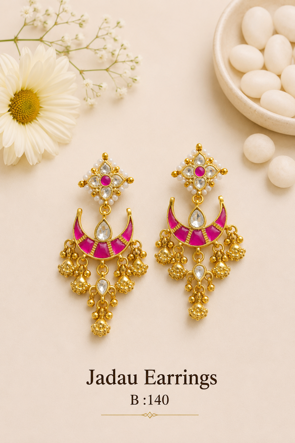 Pachi Kundan/ Jadau Earrings