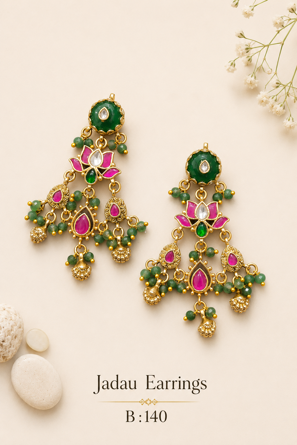 Pachi Kundan/ Jadau Earrings