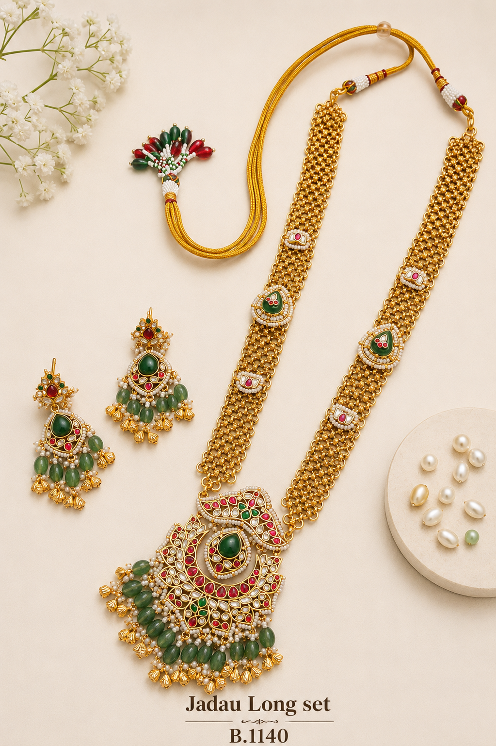 Pachi Kundan/ Jadau Long Set