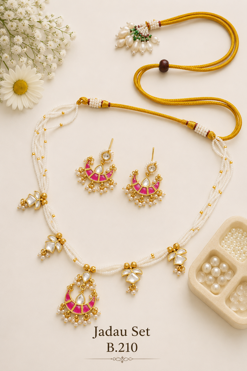 Pachi Kundan/ Jadau Necklace Set