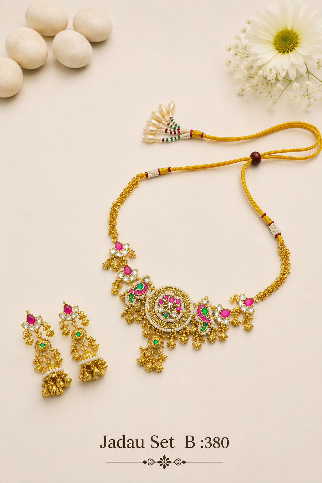 Pachi Kundan/ Jadau Necklace Set