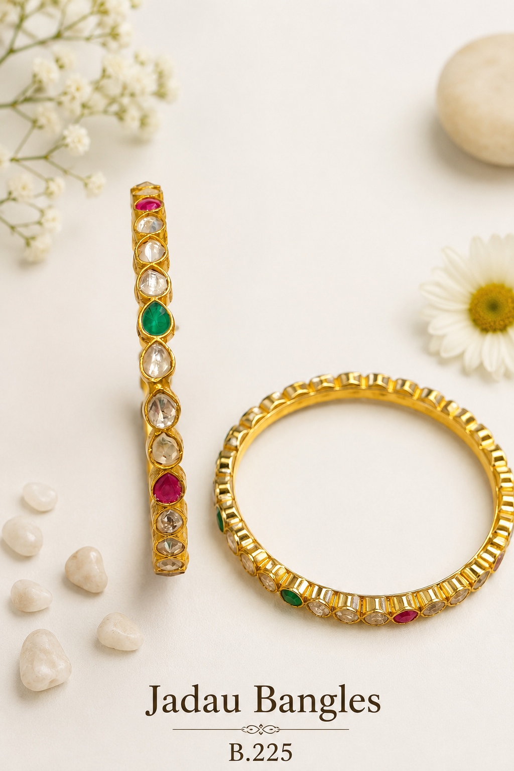 Pachi Kundan/Jadau Bangles