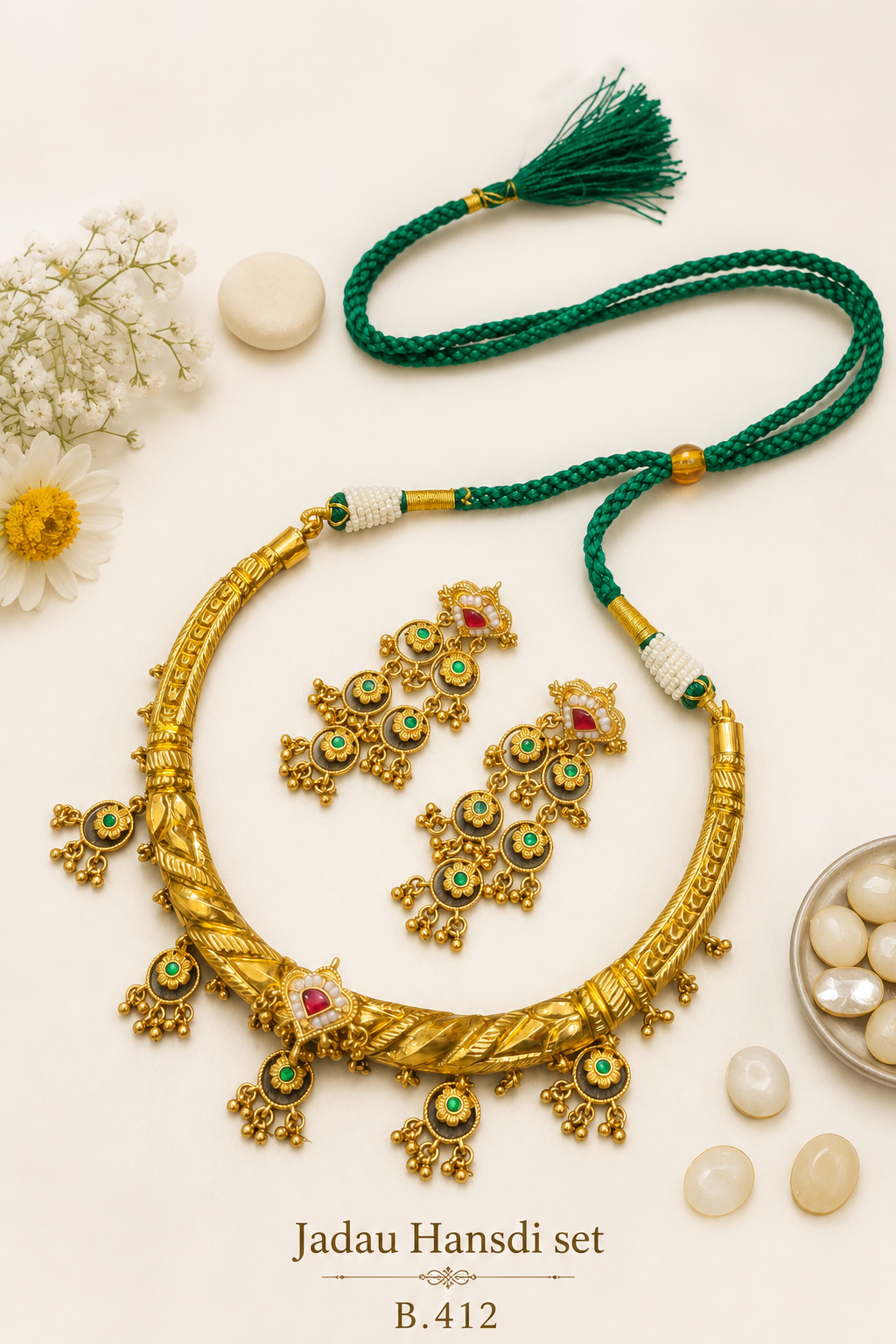 Pachi Kundan/ Jadau Hasdi Set
