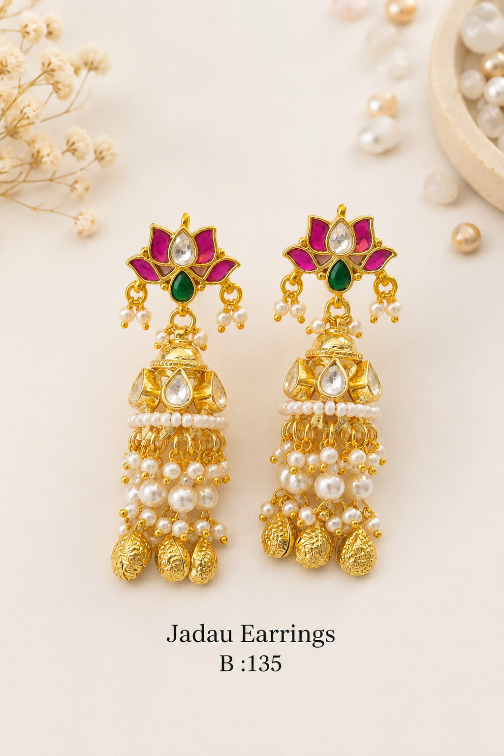 Pachi Kundan/ Jadau Earrings [JUMKHA]