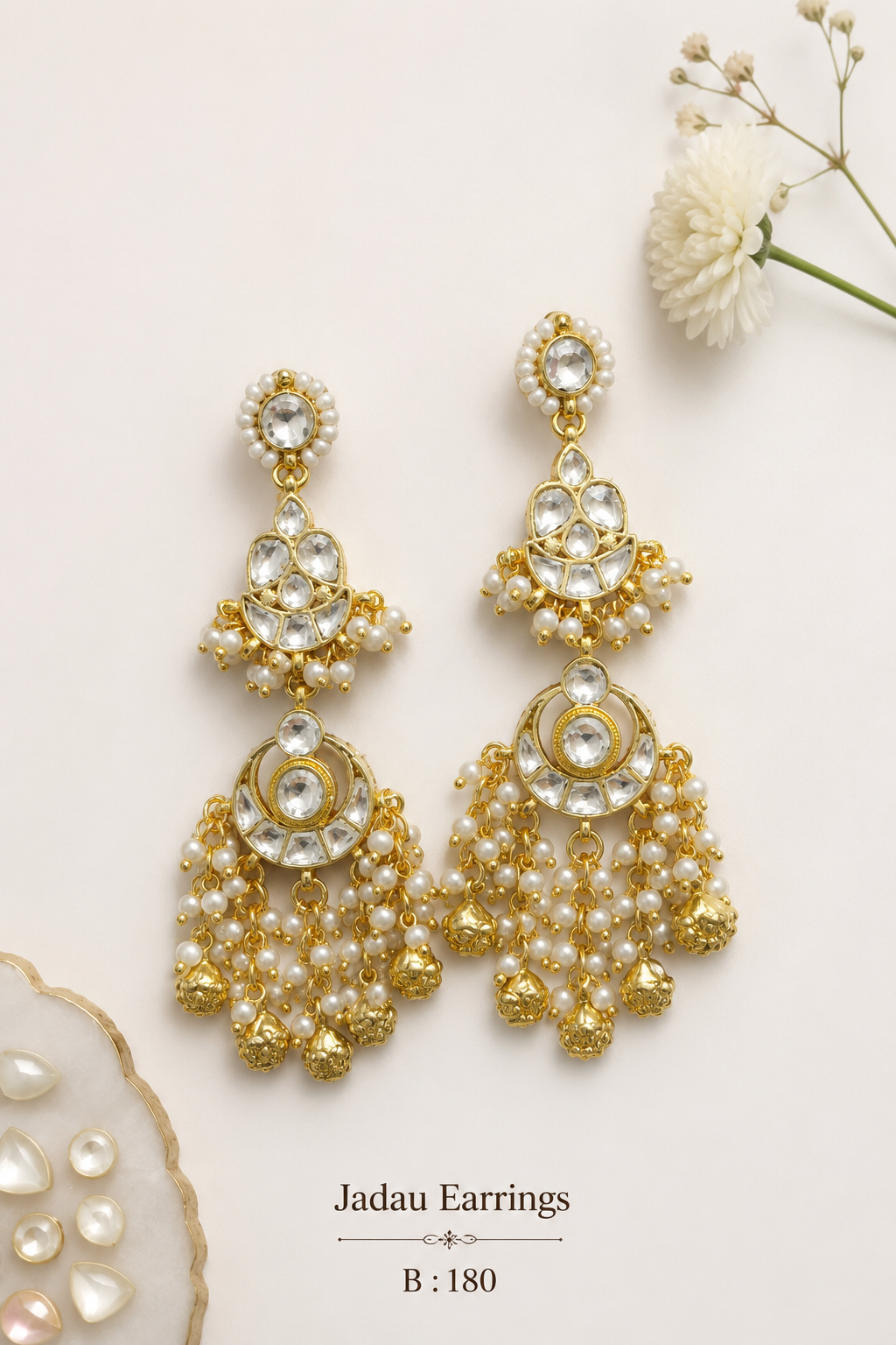 Pachi Kundan/ Jadau Earrings