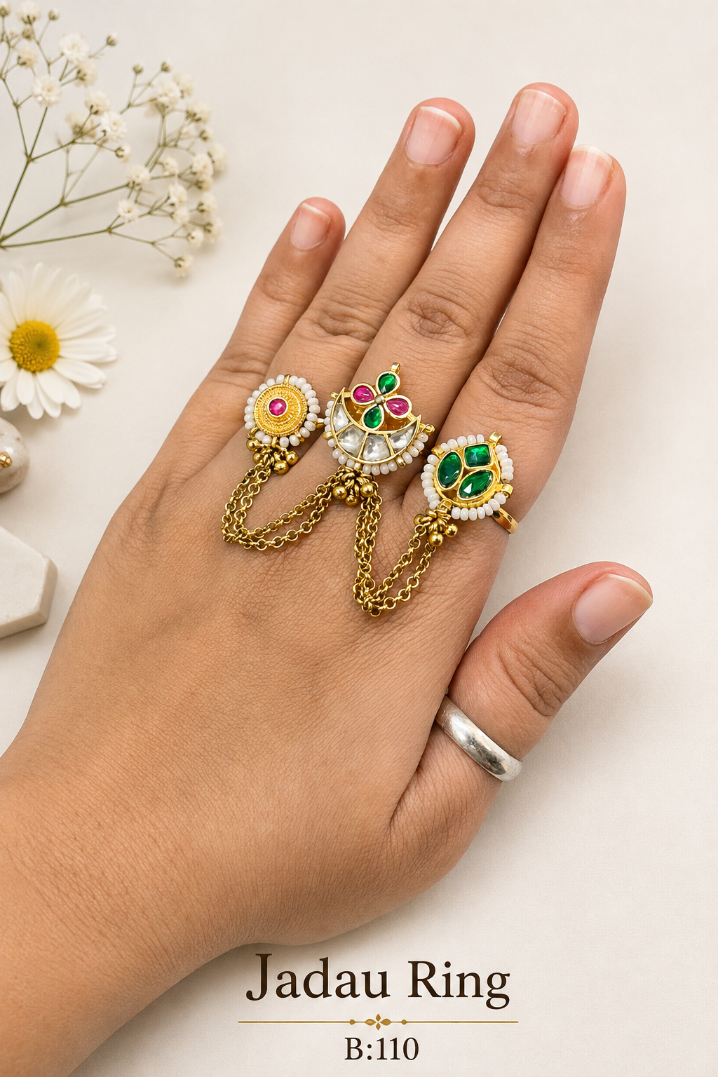 Pachi/Jadau Kundan Ring