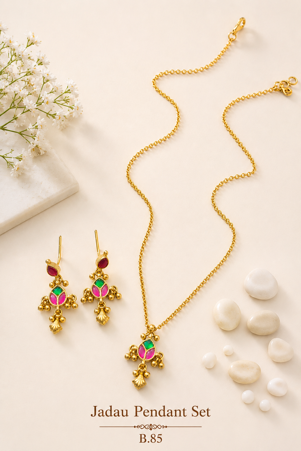 Pachi Kundan/ Jadau Pendant Set
