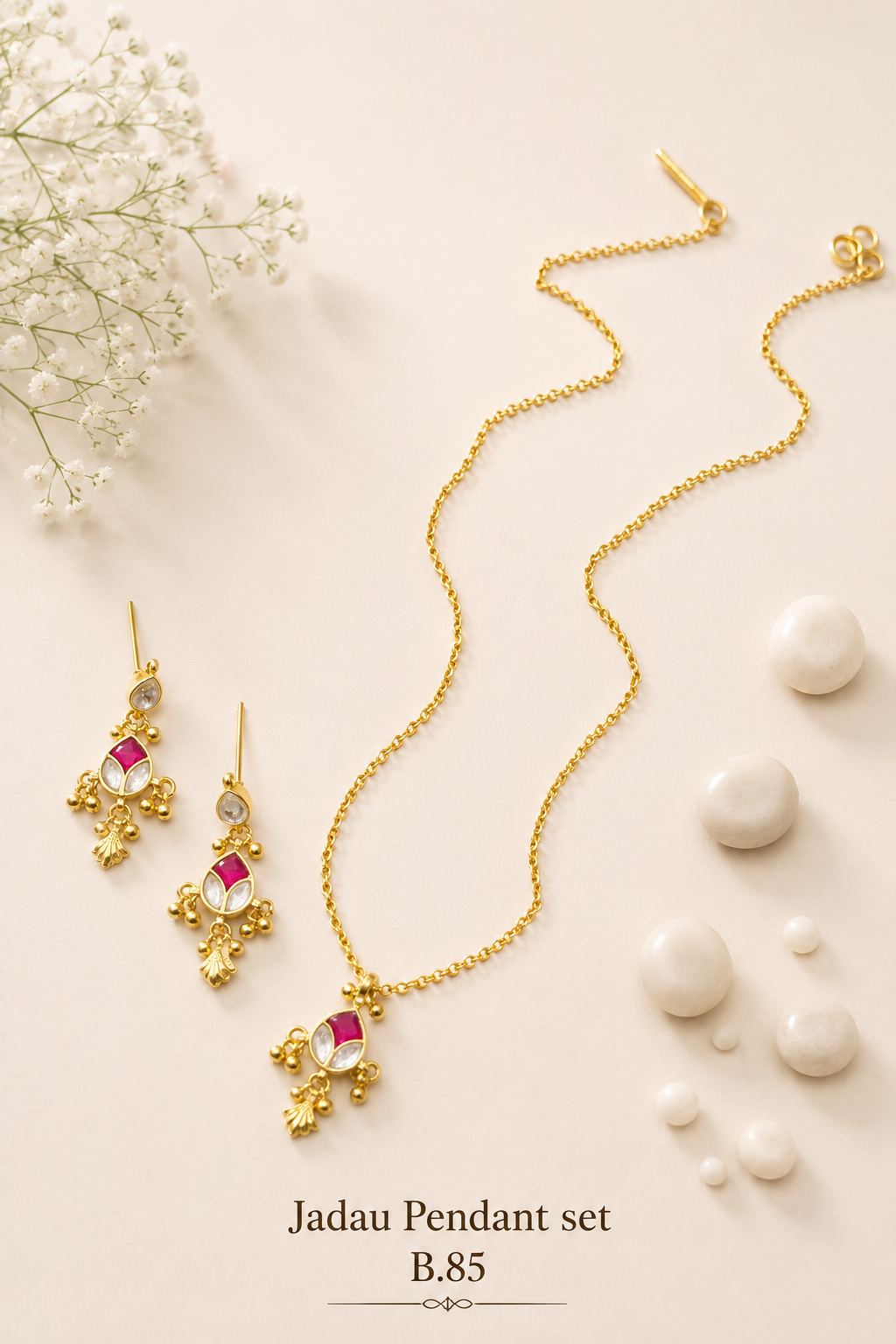 Pachi Kundan/ Jadau Pendant Set