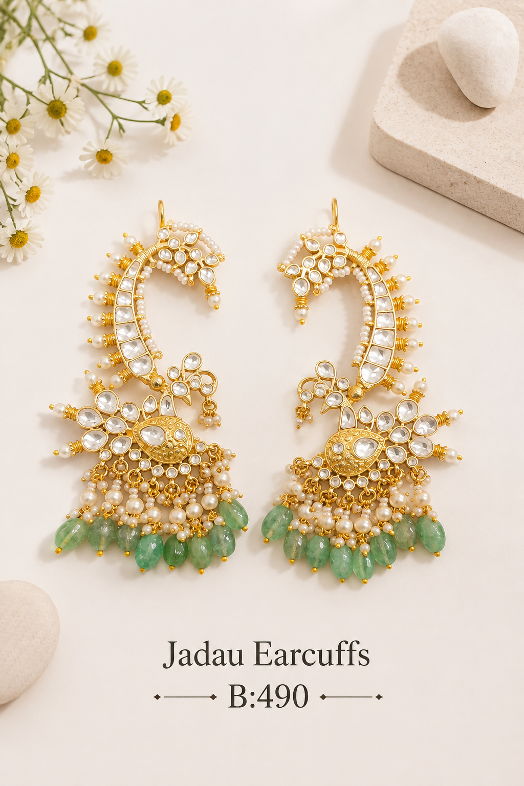 Pachi Kundan/ Jadau Earrings (Earcuffs)