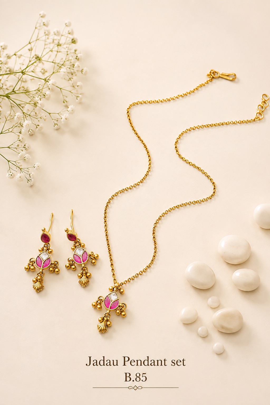 Pachi Kundan/ Jadau Pendant Set
